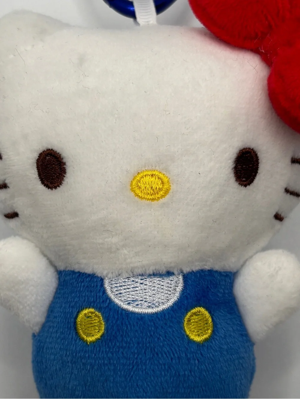 Hello Kitty Plush Keychain - White, Blue & Red new key chain heart
